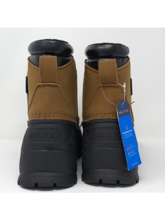 Nautica Tidewater Zip Winter Snow Boots Tan/Black Waterproof 3M Sz 8M main image 7